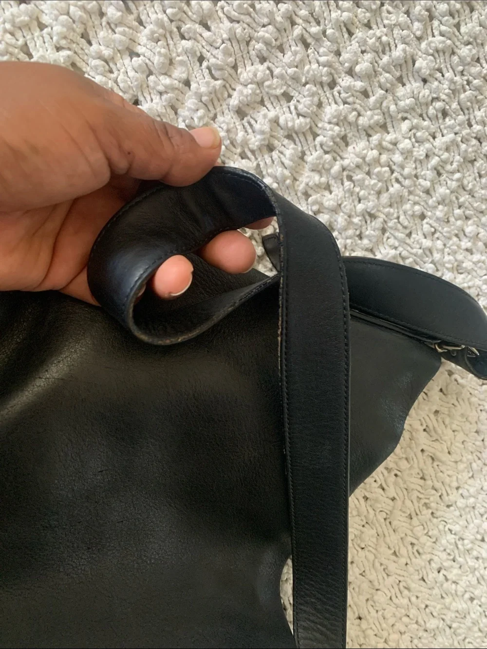 Coach Black Leather Hobo Shoulder Bag